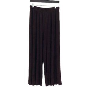 BLUE FISH Clothing Pants Pull On Burgundy Acetate Spandex Lagenlook Layer Flowy